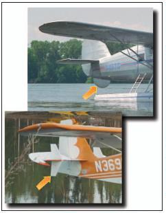 Vertical surfaces added to the tail help restore directional stability